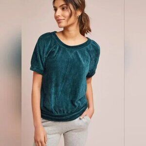 Anthropologie Saturday Sunday Ribbed Velvet Top NWT